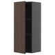 Modern cabinet: METOD in dark brown with oak veneer, rectangular shape, single adjustable shelf, sleek design.