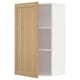 METOD kitchen cabinet, light wood, rectangular, two shelves, bevelled door.