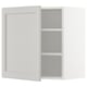 White METOD kitchen cabinet with 3 shelves, modern design, clean lines, bevelled edges.