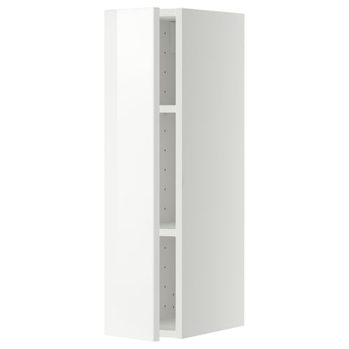 White kitchen cabinet, sleek modern design with glossy finish.