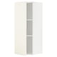An ikea METOD white kitchen cabinet. It a single door and adjustable shelves.
