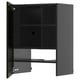 METOD cabinet, grey, rectangular, modern, adjustable shelves, hinged door.