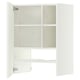 METOD Wall cb f extr hood w shlf/door, white/Aspudden matt white, 60x80 cm