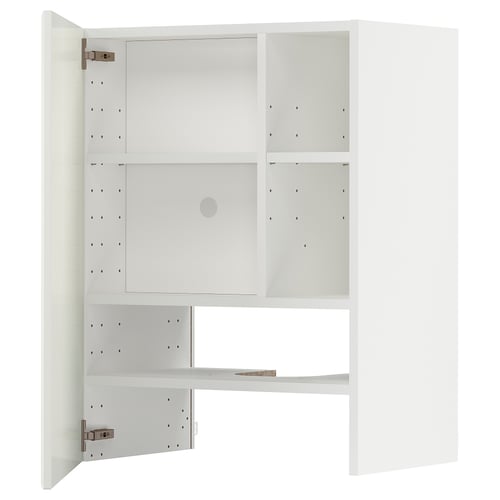 METOD kitchen cabinet, off-white, adjustable shelves, square design.