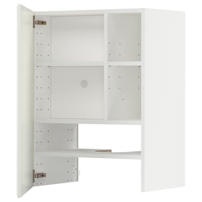 METOD kitchen cabinet, off-white, adjustable shelves, square design.