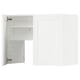 White METOD kitchen cabinet, modern design, adjustable shelves, left-side hinges.