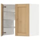 Modular kitchen cabinet, oak, light wood, white interior, square shape, modern design.