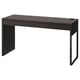 Black MICKE desk, modern minimalist, 2 drawers, cable outlet