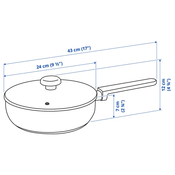Illustration with measurements for the product: MIDDAGSMAT.