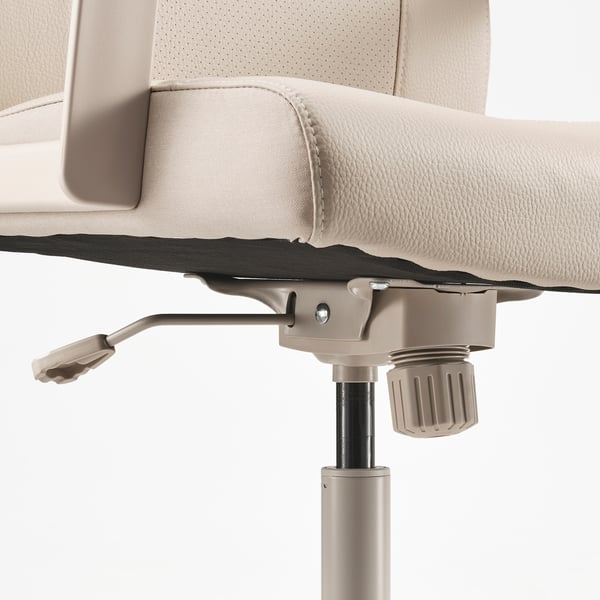 Office chair height and tilt control.