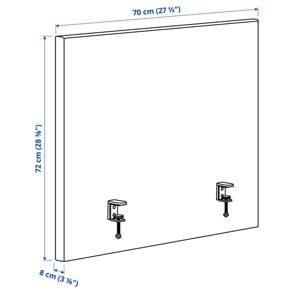 Illustration with measurements for the product: MITTZON.
