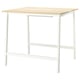 MITTZON: white desk with light wood top for sitting or standing.