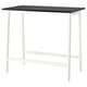 MITTZON conference table, black rectangular top, white metal legs, 10-year guarantee.