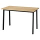 MITTZON conference table. Light wood top, dark metal legs. Rectangle shape. Modern minimalist design.