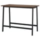MITTZON conference table: walnut top, black legs, sit/stand with footrests