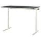 MITTZON desk: black top, white legs, adjustable.