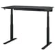 MITTZON black sit-stand desk, sleek modern design with adjustable height, sturdy legs, and built-in cable management.