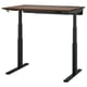 MITTZON sit-stand desk, black and brown, adjustable height, modern minimalist design.