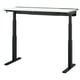 MITTZON black sit/stand desk. Rectangular top, adjustable height. Sturdy metal legs.