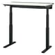 MITTZON black sit-stand desk, white top, ergonomic.
