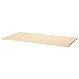 MITTZON desk: light beige, rectangular, wooden with clear varnish, simple and clean design.
