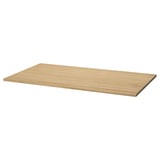 MITTZON oak desk top. Light brown, rectangular, flat surface.