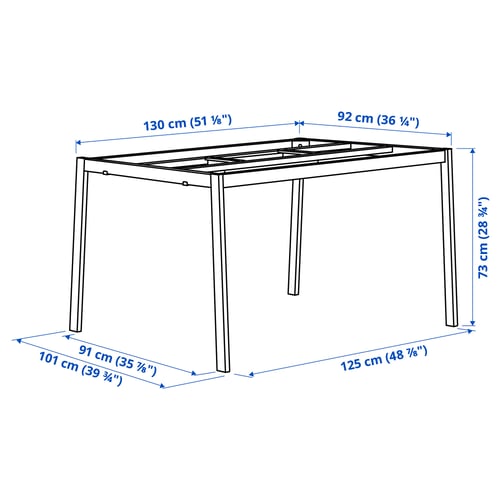 Illustration with measurements for the product: MITTZON.