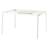 MITTZON white metal desk, rectangular, minimalist design.