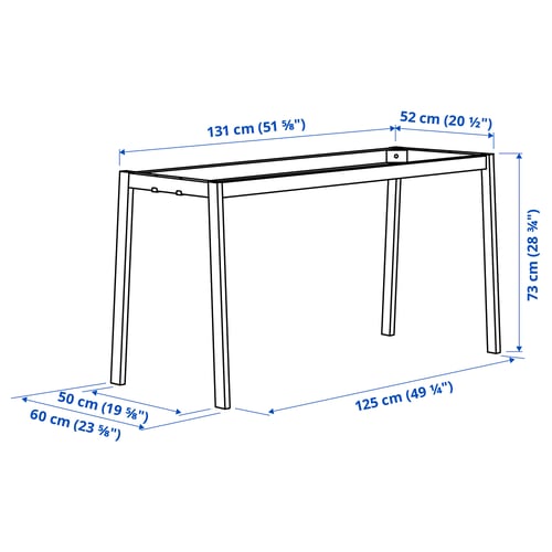 Illustration with measurements for the product: MITTZON.