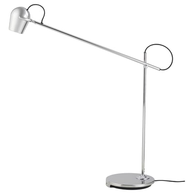 Modern chrome desk lamp with usb-c charging