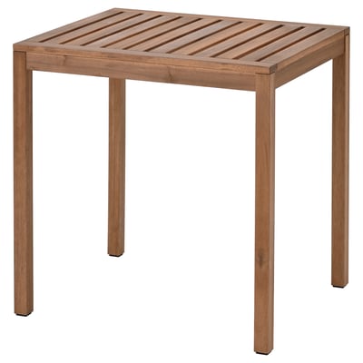 Wooden outdoor NÄMMARÖ table, square, brown.