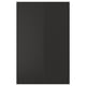NICKEBO black cabinet front, square, sleek modern design, made from recycled materials.