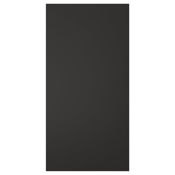 Black rectangular NICKEBO panel, sleek, modern, recycled materials.