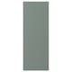 A NICKEBO cabinet door in grey-green. It is rectangular, smooth, and made of durable foil with a modern design.