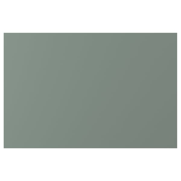 NICKEBO grey-green cabinet front, smooth, rectangular, matt.