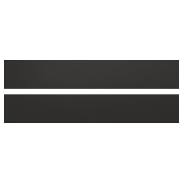 Two horizontal black rectangular panels side by side, modern and sleek design.