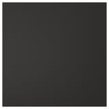 NICKEBO black cabinet front, square, sleek design, recycled materials.