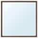 NISSEDAL square mirror, dark brown frame, simple design, ideal for bathroom or hallway.