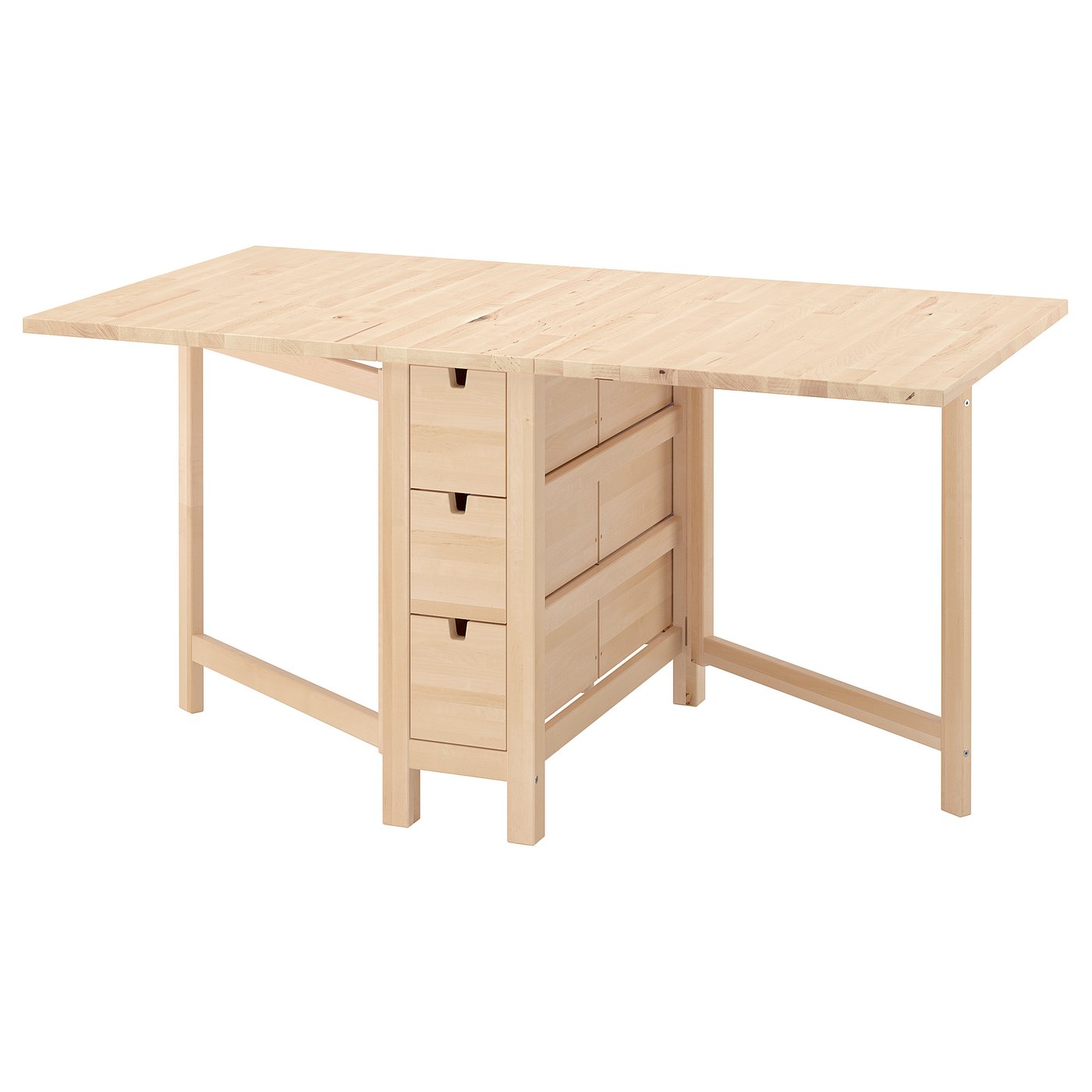 NORDEN gateleg table, birch, 26/89/152x80 cm - IKEA Lithuania
