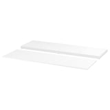 NORDLI white storage top and base. Rectangular, minimalist design. Made from particleboard and acrylic paint. Modern, clean look.