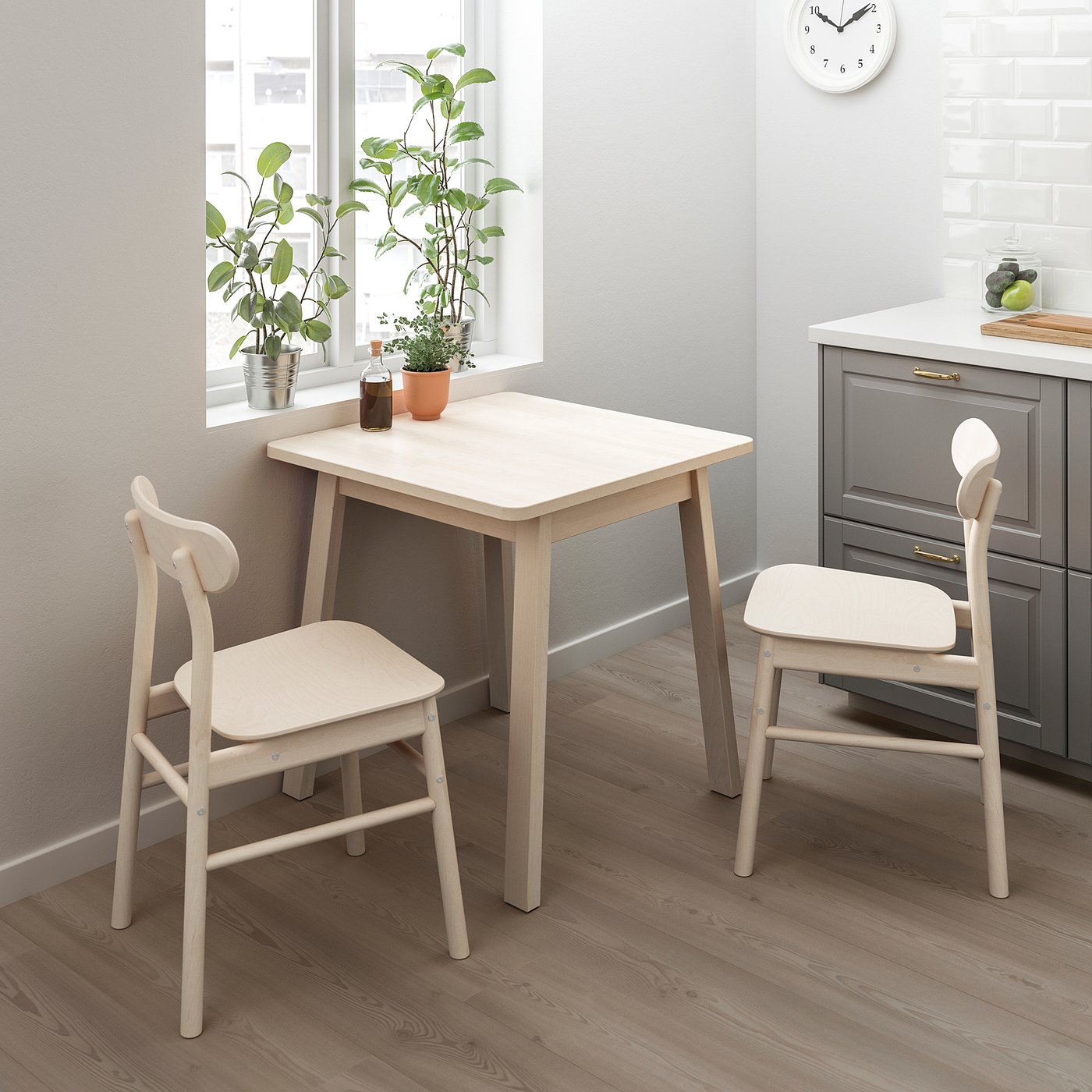 NORRÅKER table, birch, 74x74 cm - IKEA Lithuania