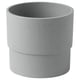 Grey recycled plastic plant container