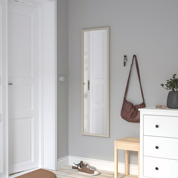 NYPONBUSKE Mirror, grey-beige, 40x135 cm