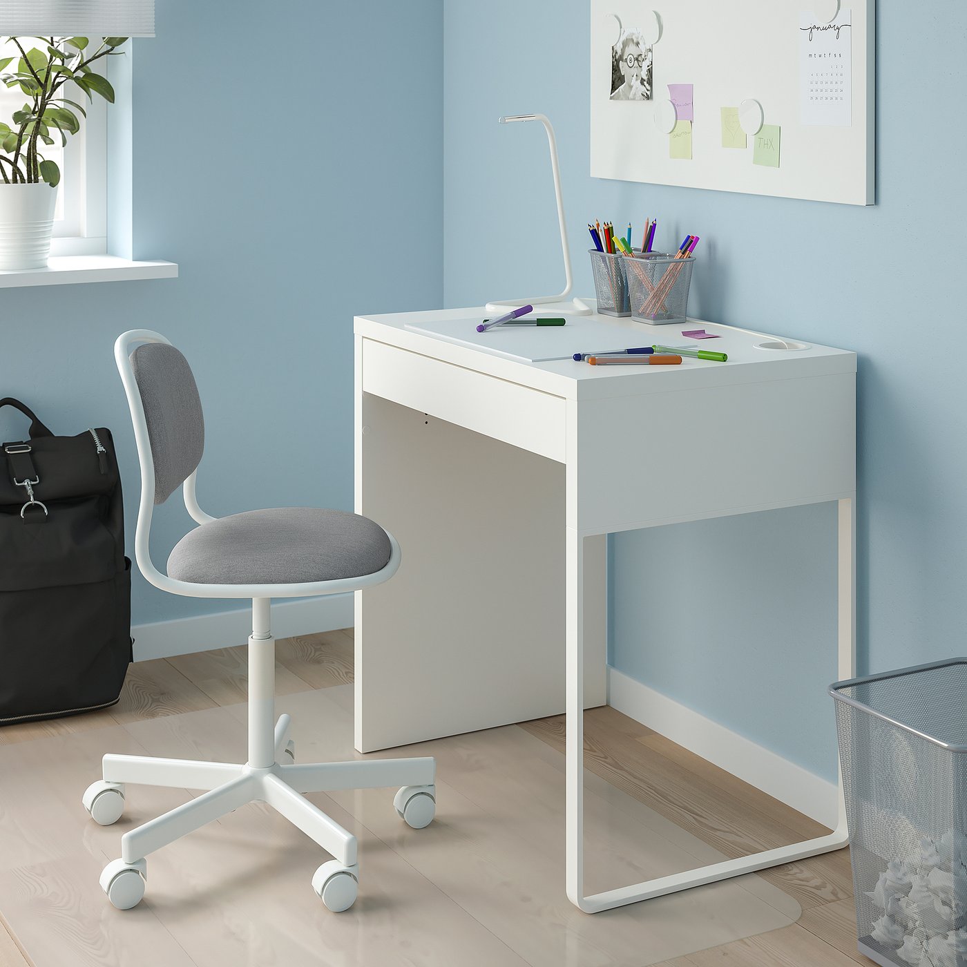 ÖRFJÄLL children's desk chair, white/Vissle light grey - IKEA