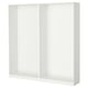 White PAX wardrobe frame, minimalist design, particleboard.