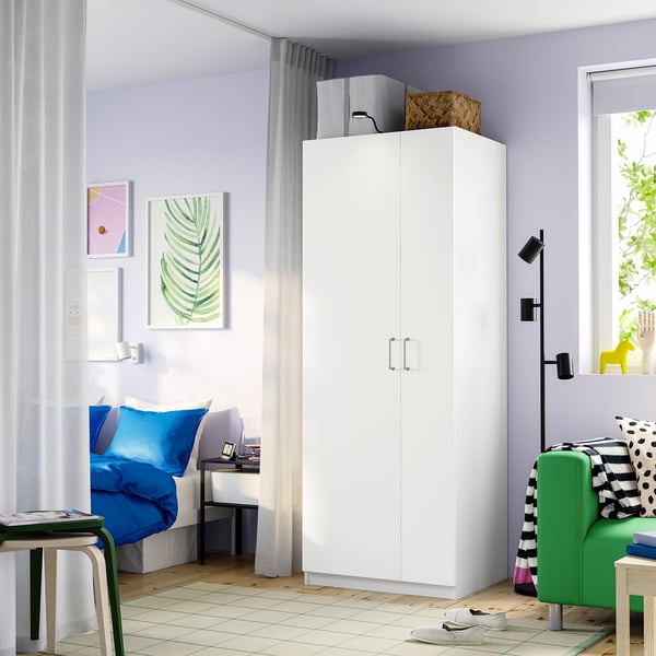 PAX / FORSAND Wardrobe combination, white/white, 75x60x201 cm