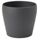 A sleek, modern PERSILLADE planter. It is black, cylindrical, and made of coated earthenware. No plants or decorations are present.
