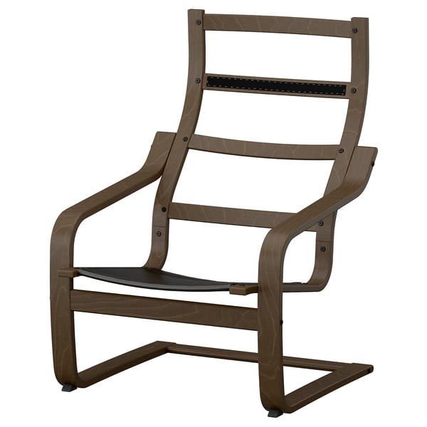 POÄNG Armchair frame, walnut effect