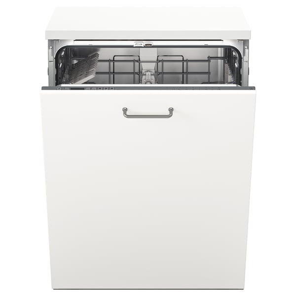 A white RÅGLANDA dishwasher with a sleek design and modern handle.