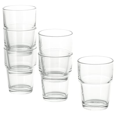 Rõhjes clear glassware set, stackable, simple design.